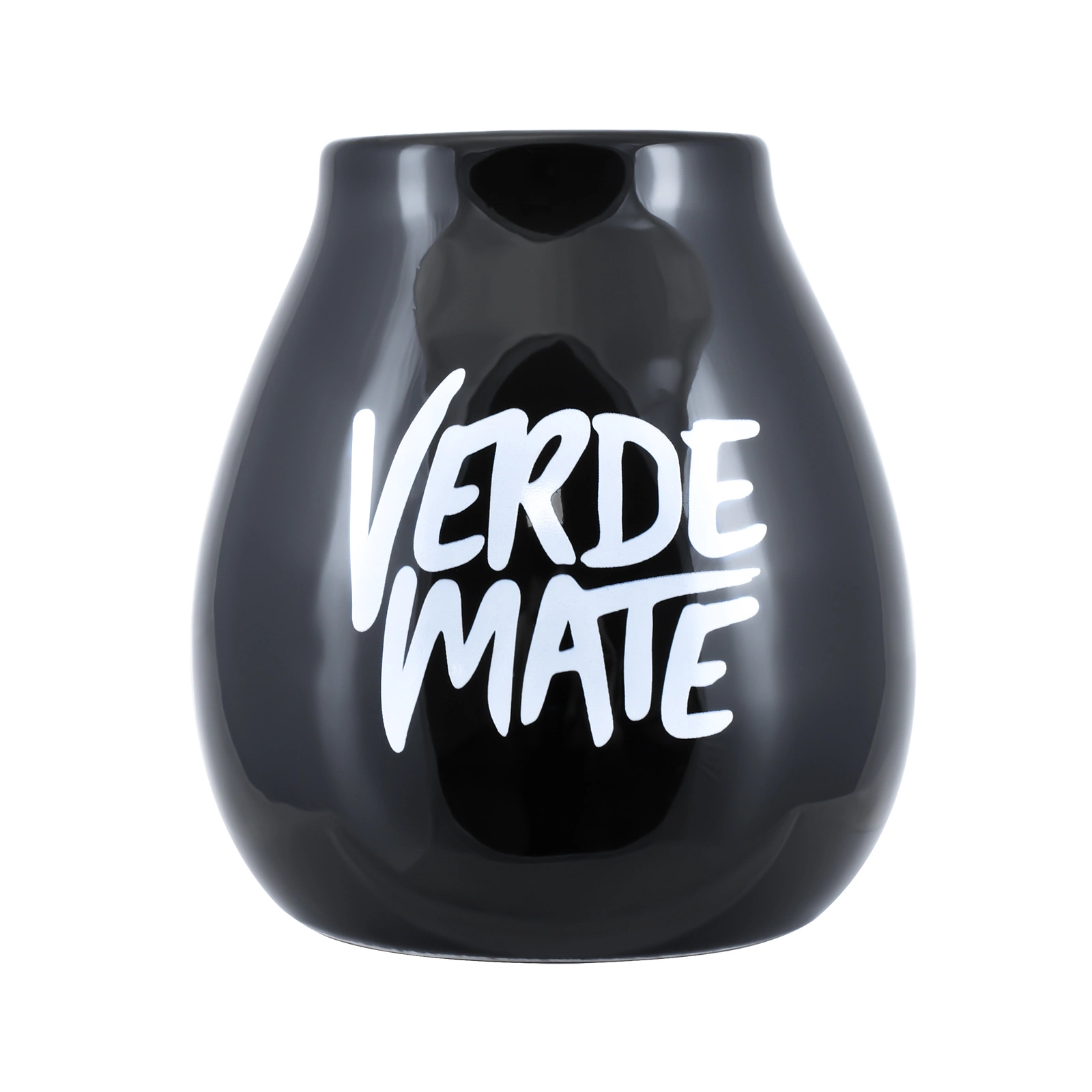 Cuia de cerâmica preta para mate com logótipo Verde Mate 350 ml
