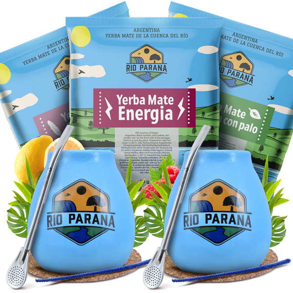 Conjunto PARA DOIS de Erva Mate Rio Parana Calabaza Bombilla