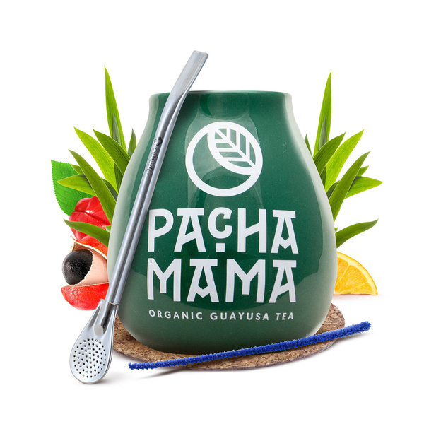 Set Gourd + Bombilla 19cm Yerba Mate Guayusa