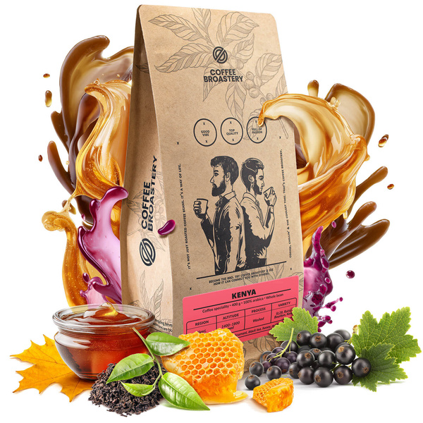 Bro Coffee Roastery - Café em grão inteiro Kenya Nyeri Speciality 400 g