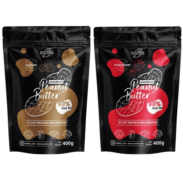 Pack de Manteiga de Amendoim em Pó Nustino 2x400g
