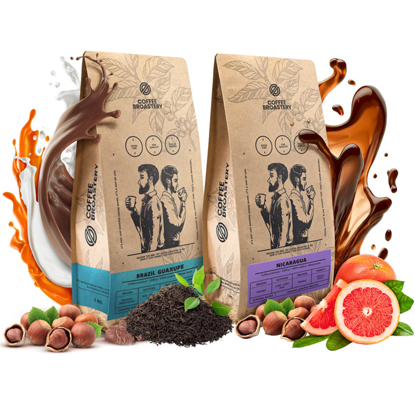Conjuto de Bro Coffee Roastery Nicaragua Colibrí Azul + Brazil Guaxupe 2x1kg (2kg)
