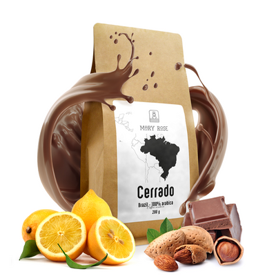 Mary Rose - café em grão inteiro Brasil Cerrado premium 200g