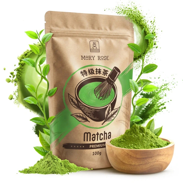 Conjunto-presente: matcha premium + matchawan + acessórios de bambu