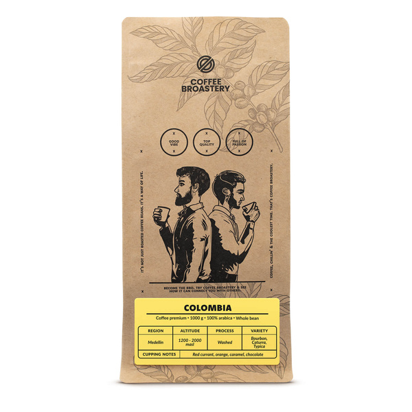 Conjuto de Bro Coffee Roastery Colombia Medellin + Nicaragua Colibrí Azul + Brazil Cerrado 3x1kg (3kg)