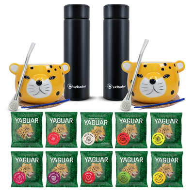 Yerba Mate Thermos Bombilla Set for Two 500g