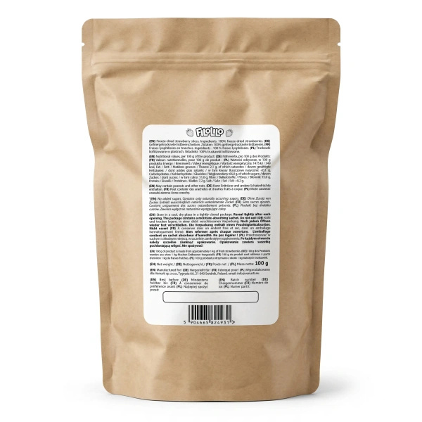 FiloLilo – Morangos liofilizados (fatias) 100 g