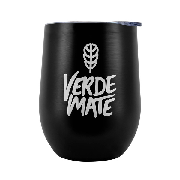 TermoLid – copo térmico para erva mate com tampa – Verde Mate (preto) – 350 ml