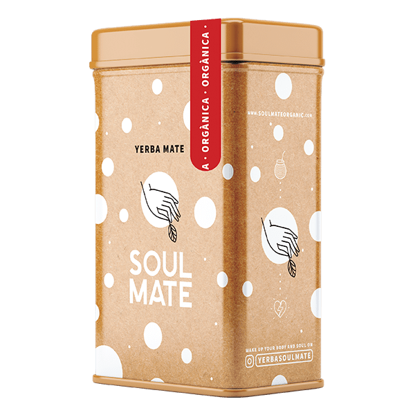 Yerbera – Lata metálica + Soul Mate Orgánica Elaborada 0,5 kg