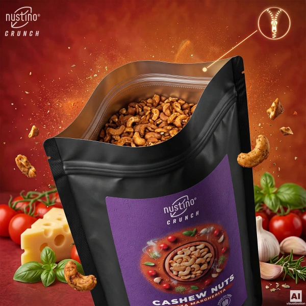 Nustino Crunch – Cajus torrados – Pizza Margherita 100 g