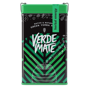 Yerbera – Lata metálica + Verde Mate Green Herbal Energy 0,5 kg