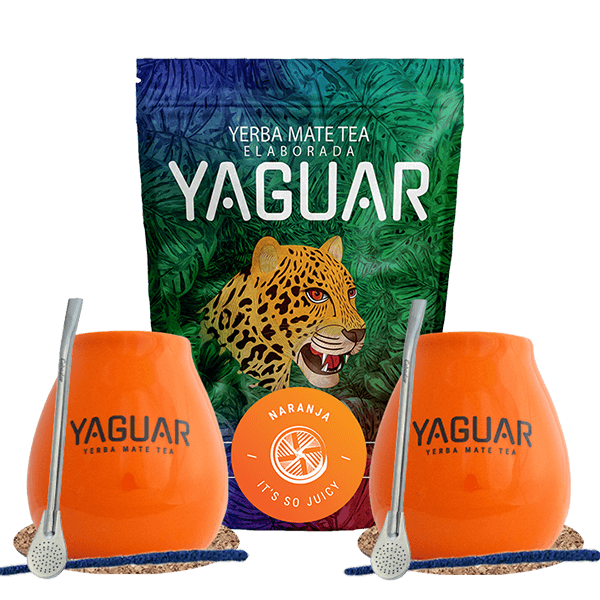 Yerba Mate Set Yaguar Naranja 500g