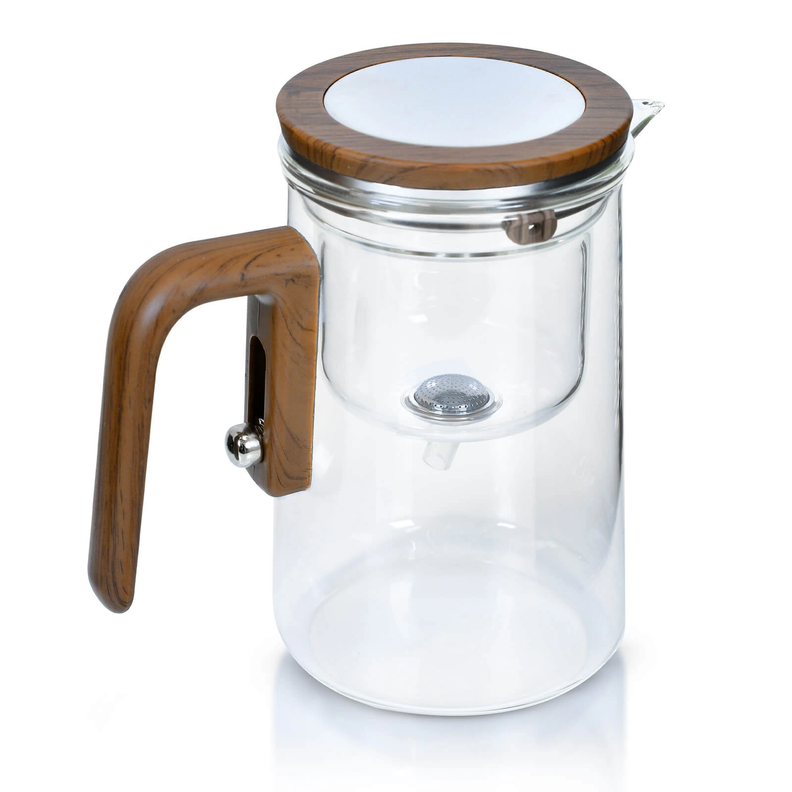 Glass teapot with magnetic infuser