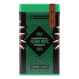Yerbera – Lata metálica + Guarani Naranja 0,5 kg