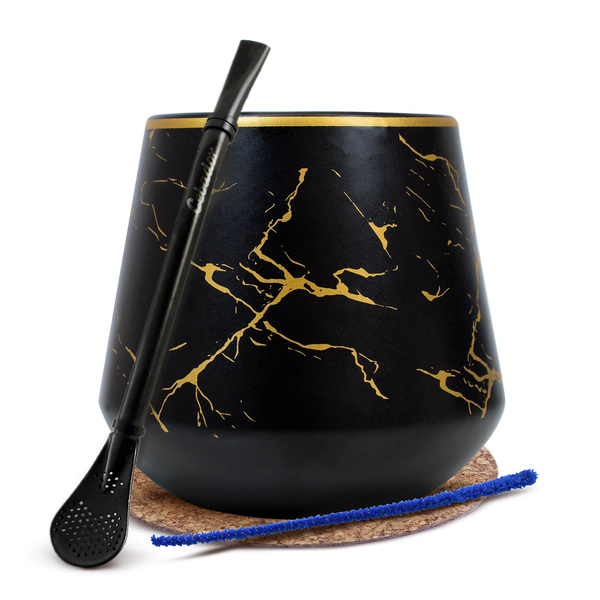 Conjunto de acessórios para erva mate: Cuia + Bombilla