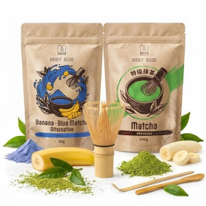 Kit para Matcha Latte colorido: Matcha + Blue Matcha + acessórios