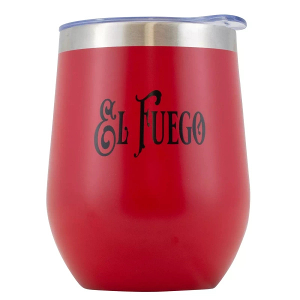 TermoLid – copo térmico para erva mate com tampa – El Fuego (vermelho) – 350 ml
