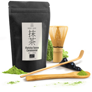 Conjunto cerimonial para preparar chá matcha: matcha BIO japonesa 30g + acessórios