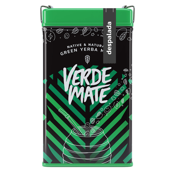 Yerbera – Lata metálica + Verde Mate Green Despalada 0,5 kg