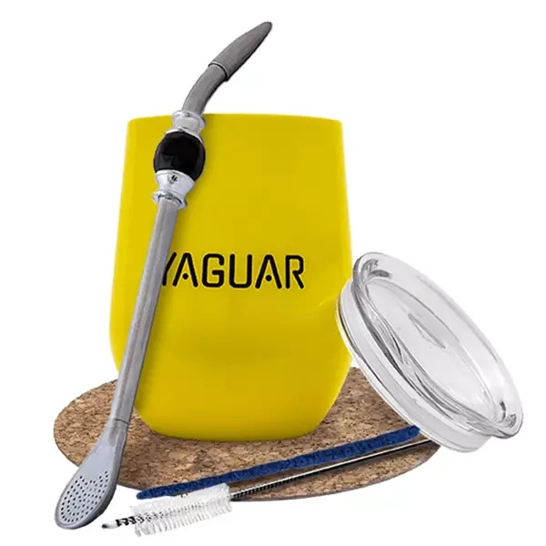 Conjunto de erva-mate TermoLid calabash bombilla Yaguar