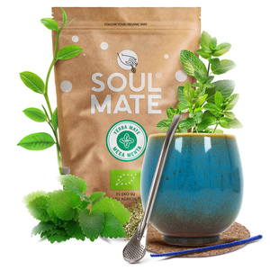 Conjuto de Erva Mate Soul Mate 500g 0,5kg Calabaza + Bombilla