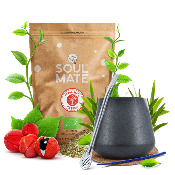 Conjunto inicial de Erva Mate Bombilla Calabaza 500g