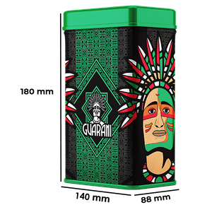 Yerbera – Lata metálica + Guarani Naranja 0,5 kg