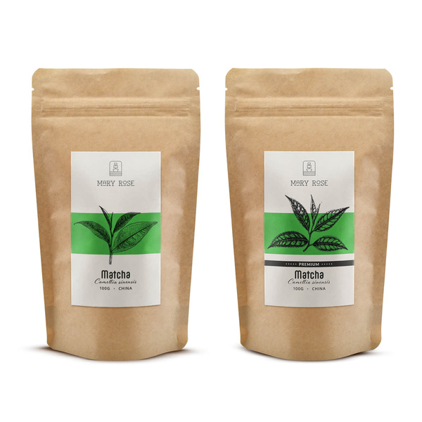 Conjunto de 2 chás matcha da China: premium + culinário