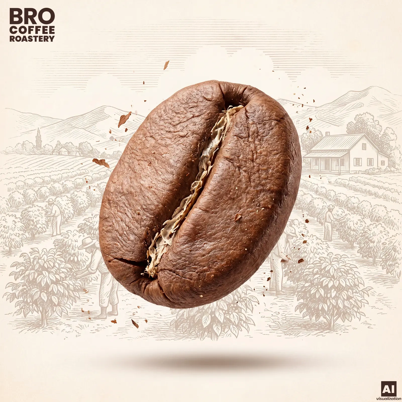 Grãos de robusta - Bro Coffee Roastery Pure Crema