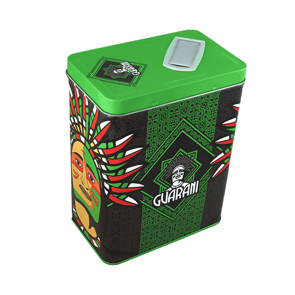 Yerbera – Lata metálica + Guarani Naranja 0,5 kg