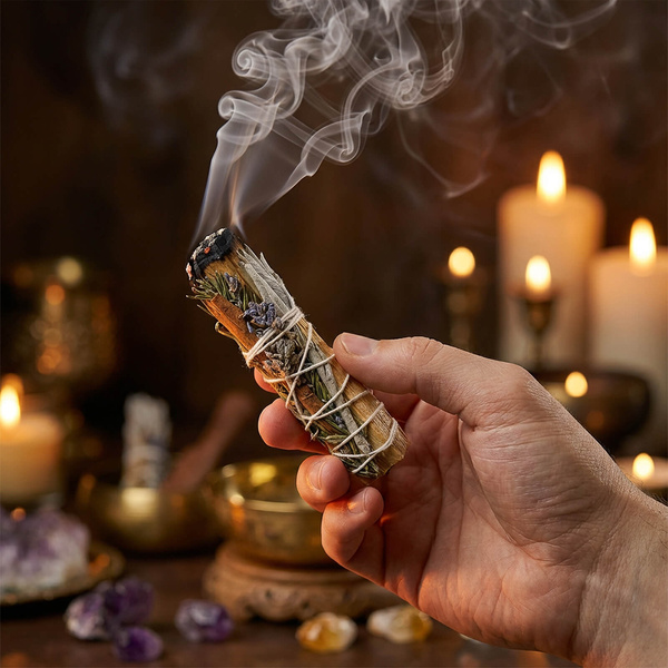 Salva Branca com Palo Santo, Alecrim, Canela e Lavanda – Incenso 20-30g (maço)