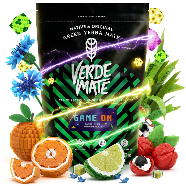 Conjuto de Erva Mate Verde Mate Game On 400g 0,4kg Calabaza + Bombilla
