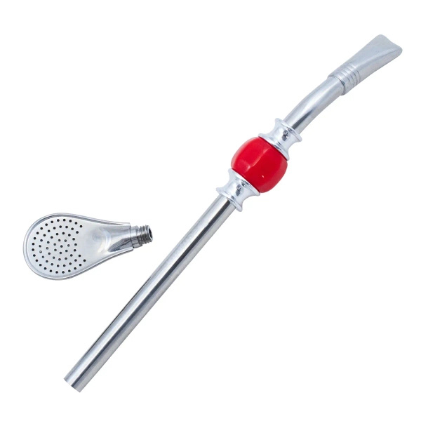 Bombilla Grande with red stone