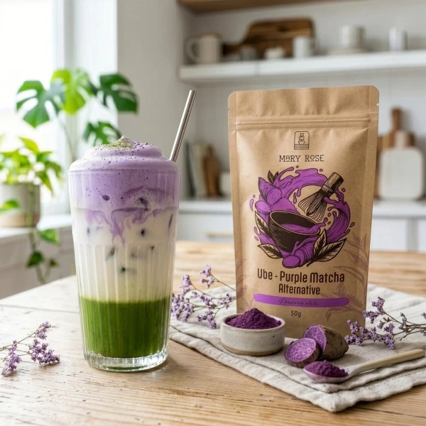 Kit para Matcha Latte colorido: Matcha + Purple Matcha + acessórios