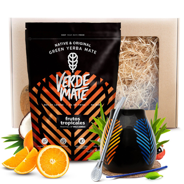 Conjunto de oferta de Erva Mate Verde Mate 400g 0,4kg Calabaza + Bombilla