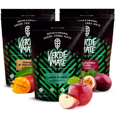 Yerba mate set Verde Mate Green fruity 3x500 1.5kg