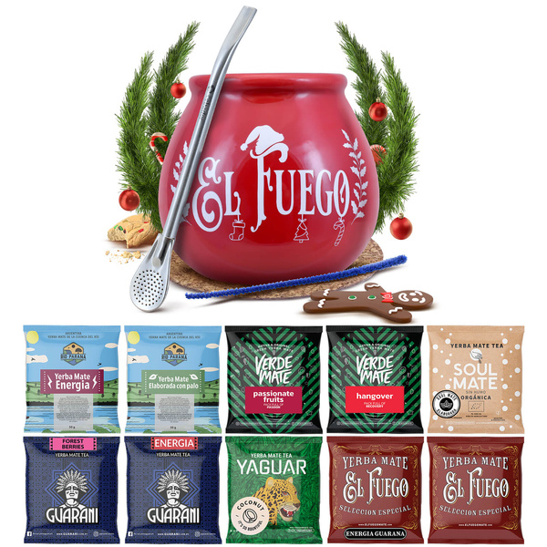 Conjunto de amostras de Erva Mate 10x50g 500g + acessórios