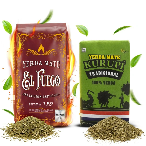 Conjuto de Erva Mate Elaborada: El Fuego 1kg + Kurupi 500g