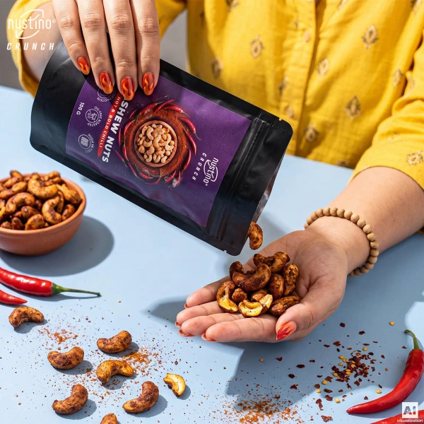 Nustino Crunch – Cajus torrados – Hot & Bold Chilli 100 g