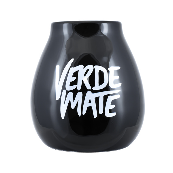 Cuia de cerâmica para mate com logótipo Verde Mate (preta) 350 ml
