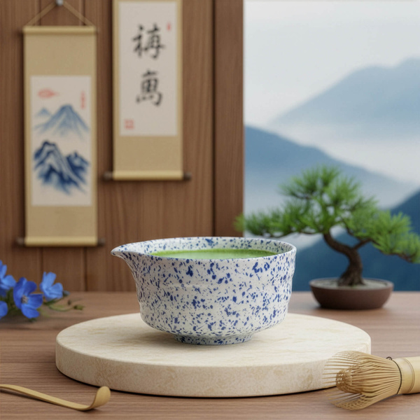 Matchawan – Taça de Matcha em cerâmica com bico – Mizore