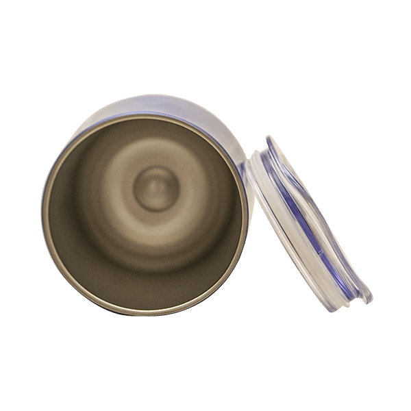 TermoLid – copo térmico para erva mate com tampa – Cebador (prateado) – 350 ml