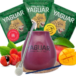 Set Yerba Mate Guarana BIG Calabash Bombilla