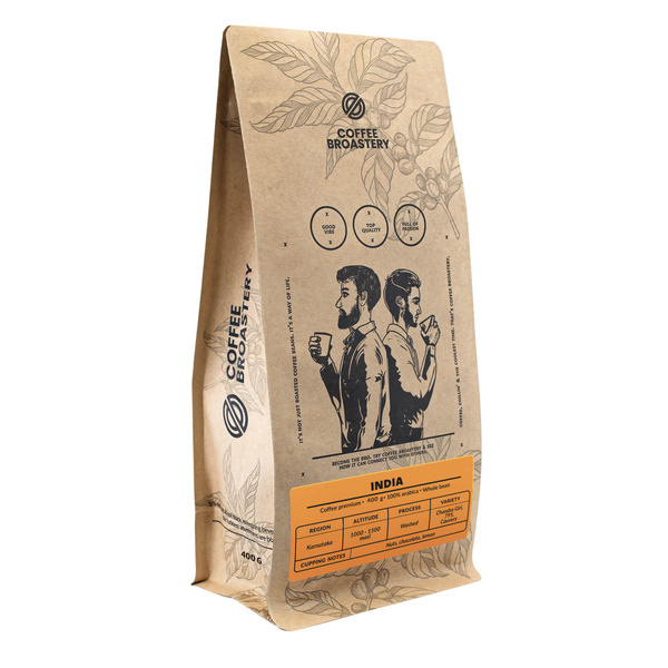 Coffee Broastery - Café em grão inteiro India Karnataka Premium 400g