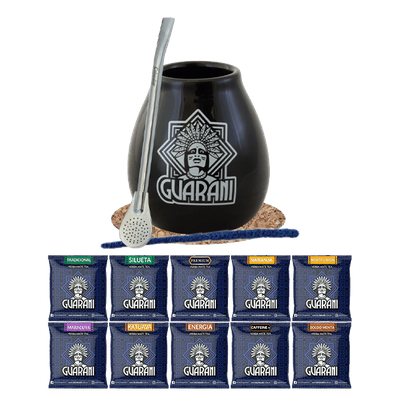 Conjuto de Erva Mate 10x50g Calabaza + Bombilla