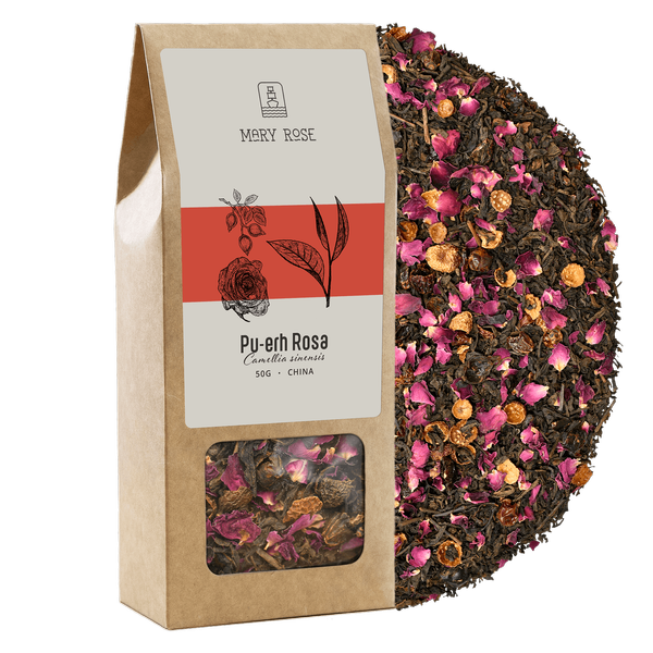 Mary Rose - Chá Pu-erh Rosa - 50g
