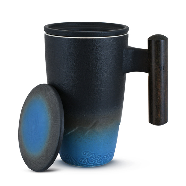 Caneca de cerâmica com tampa e infusor Mystea 300 ml