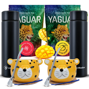 Yerba Mate Yaguar Thermos Set for Two 1000g