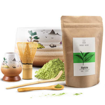 Conjunto de preparação de chá Matcha