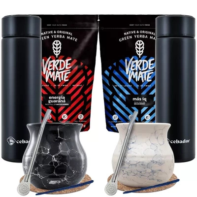 Yerba Verde Mate Thermos Set for Two 1000g